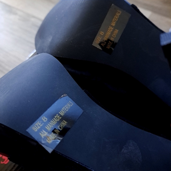 Qupid | Black suede ~ pleather blocked High heel - Picture 10 of 10